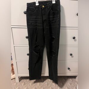 Black SHEIN ripped jeans